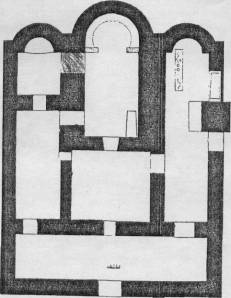 Партенитская базилика VIII-XV вв. План.